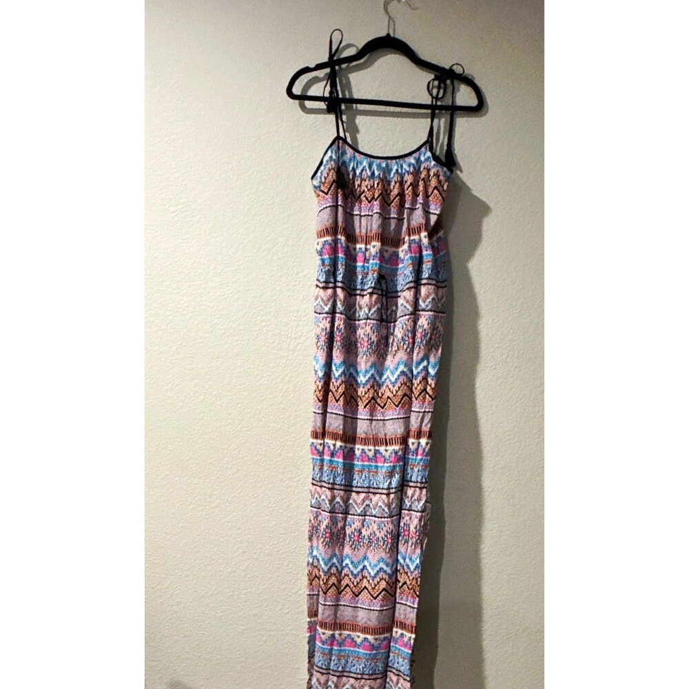 SEAFOLLY Women's Multicolor Geometric Cover up Sleeveless Maxi Dress Sz S